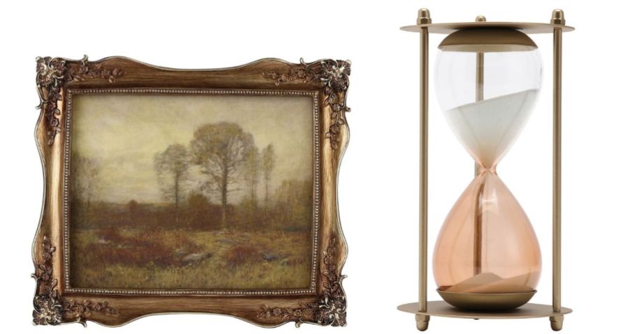 Walmart vintage collection wall art and sand timer
