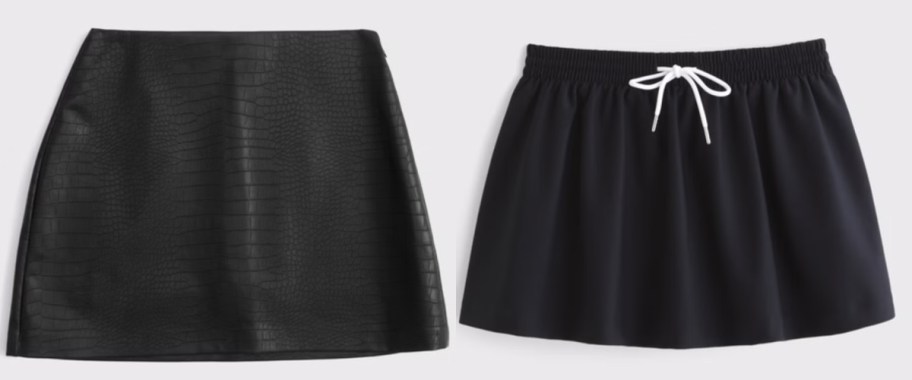 two black skorts