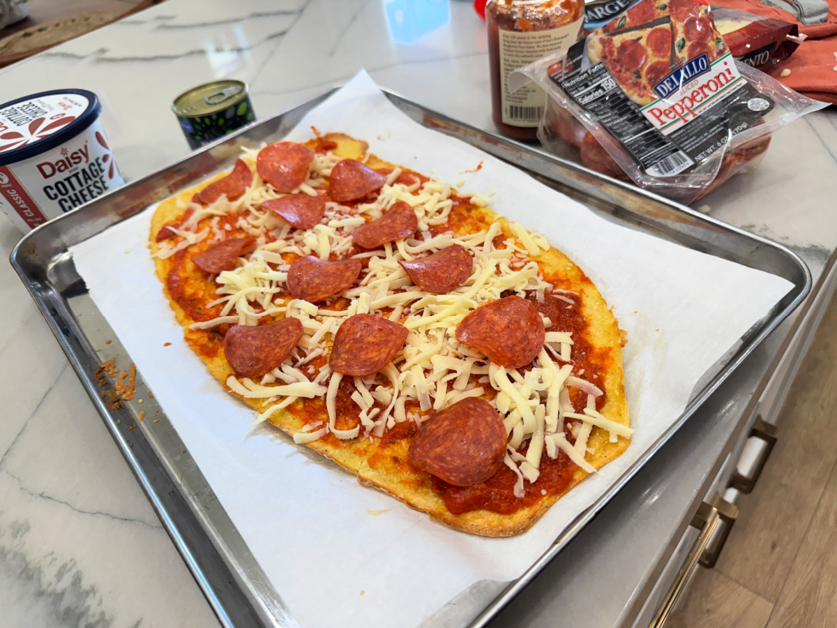 This Cottage Cheese Flatbread Pizza Crust has Just 2 Main Ingredients!