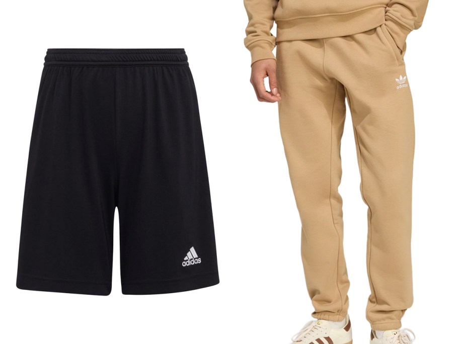 adidas Kids' Entrada 22 Shorts, adidas Men's Essentials Trefoil Pants