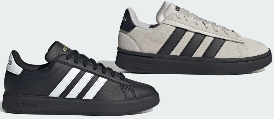 black and grey adidas sneakers