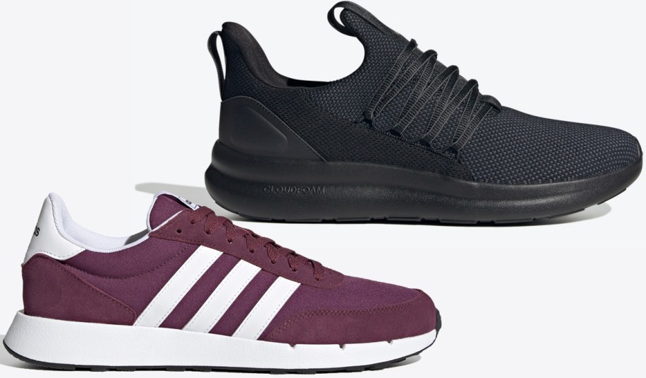 maroon and black adidas shoes