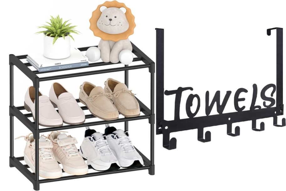 small show rack and towel hook