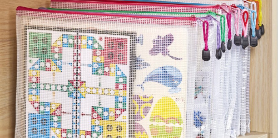 Zipper Mesh Pouch 20-Pack Only $8.49 on Amazon | Perfect for Games, Puzzles, & More
