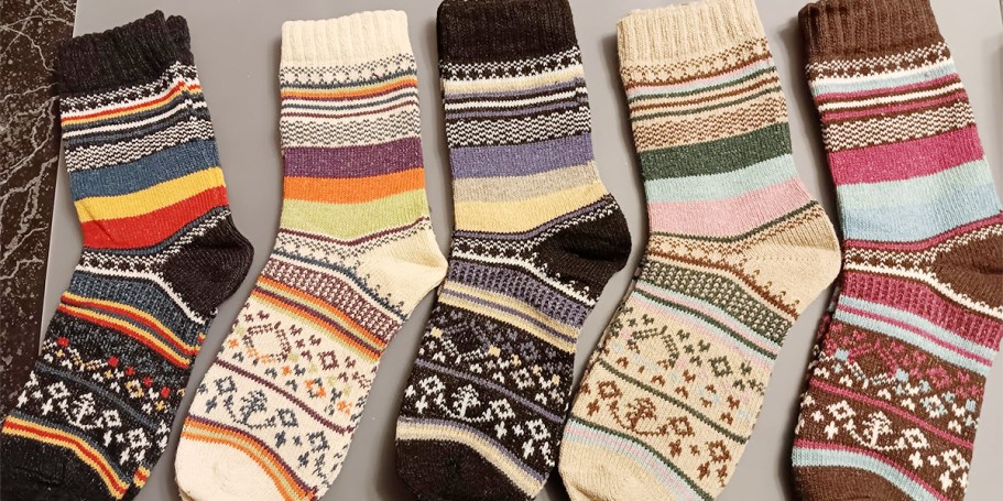 Women’s Wool Blend Socks 5-Packs from $5.99 on Amazon (Reg. $15)