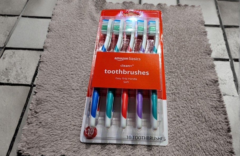Amazon Basics Toothbrushes 10-Pack Just $3.70 Shipped