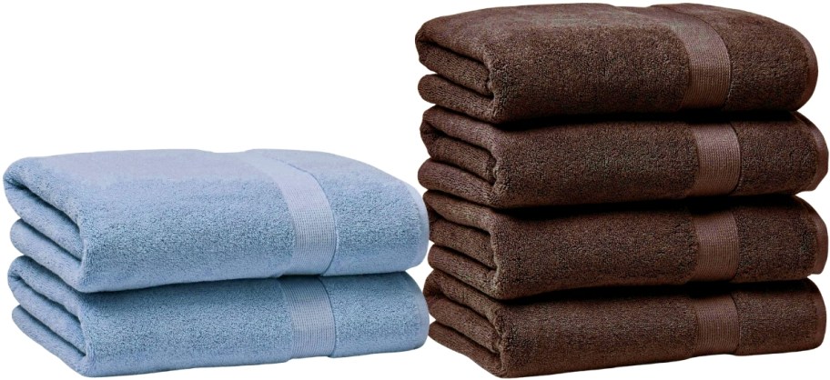 4 and 6 piece bath towel sets