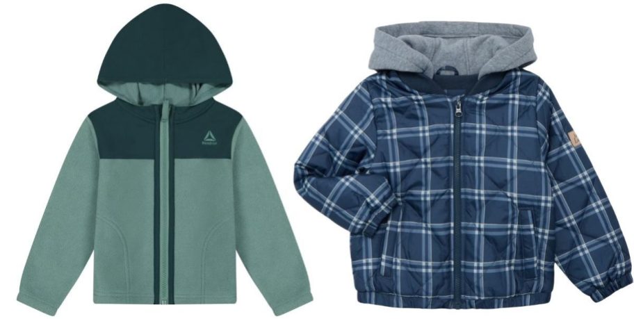stock image of boy jackets in green and blue from walmart