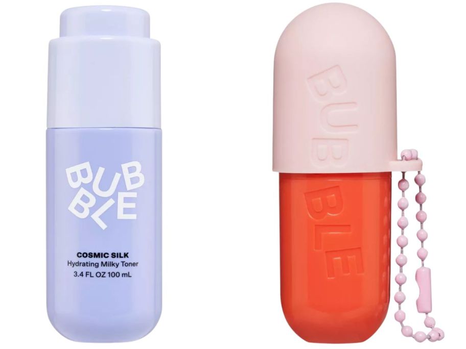Bubble Skincare Cosmic Silk Hydrating Milky Toner 3.4oz and Tell All Juicy Secret Lip Balm