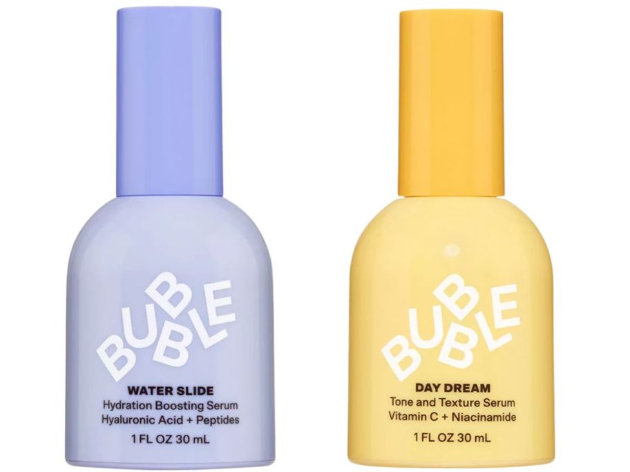 Bubble Skincare Water Slide Hydrating Serum 1oz and Day Dream Vitamin C + Niacinamide Tone & Texture Serum 1oz