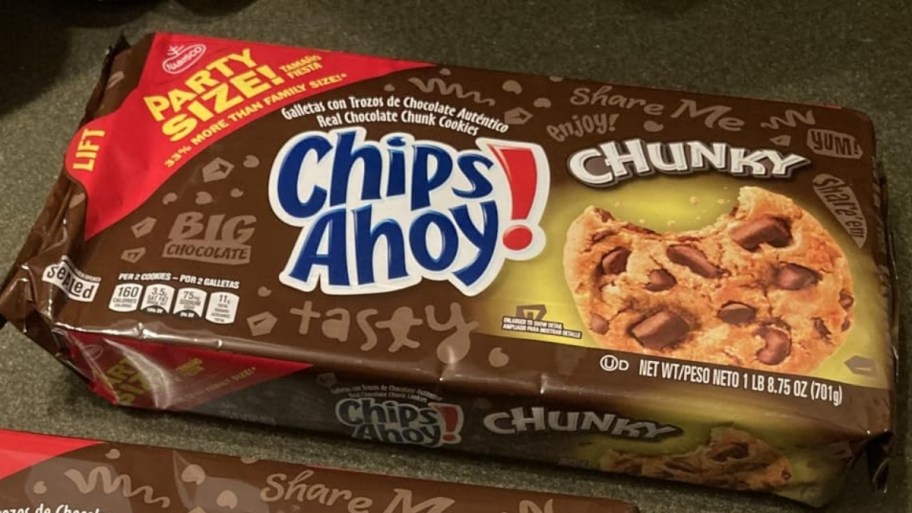 a bag of chips ahoy chunky chocolate chip cookies