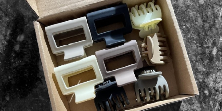 Hair Claw Clips 8-Pack Only $4.99 on Amazon