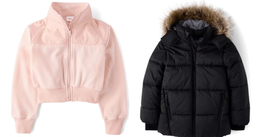 stock image of pink and black outerwear 
