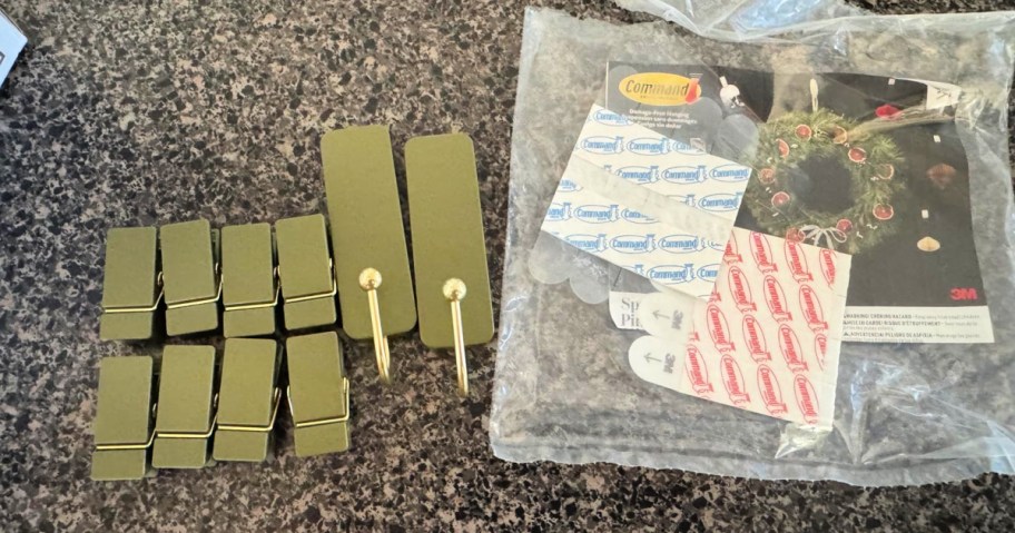 command strips, hooks and clips