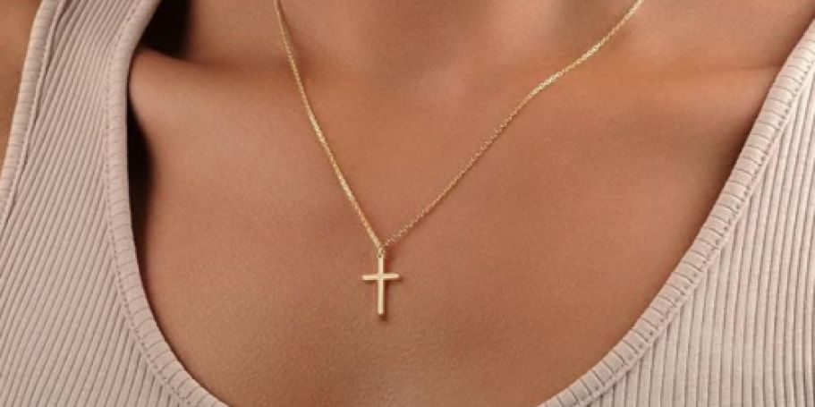 Gold-Plated Cross Necklaces Just $3.99 on Amazon
