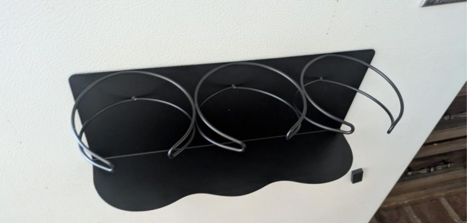 black metal magnetic cup holder