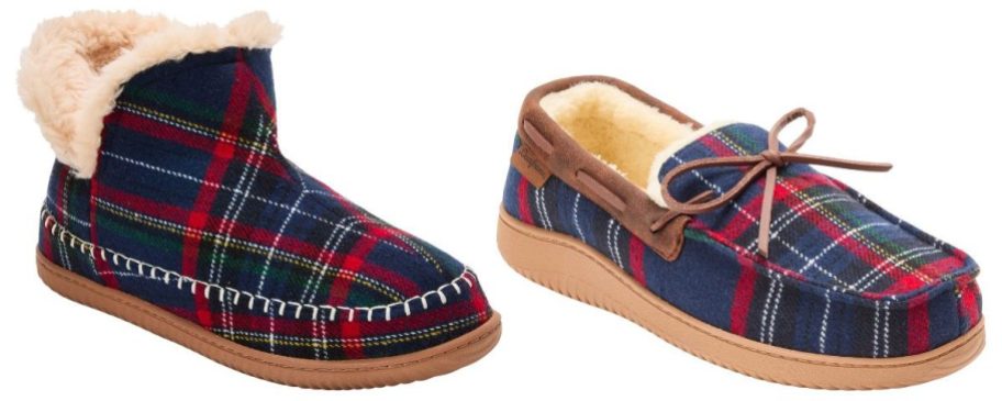 mens dearfoams booties and Moccasins