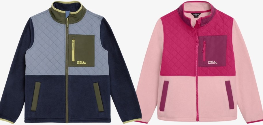 boys and girls eddie bauer fleece full zip jackets