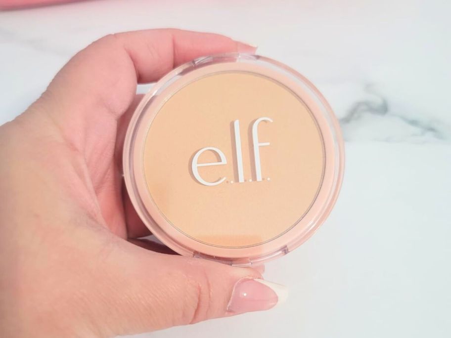 e.l.f. Cosmetics Halo Glow Powder Filter in hand