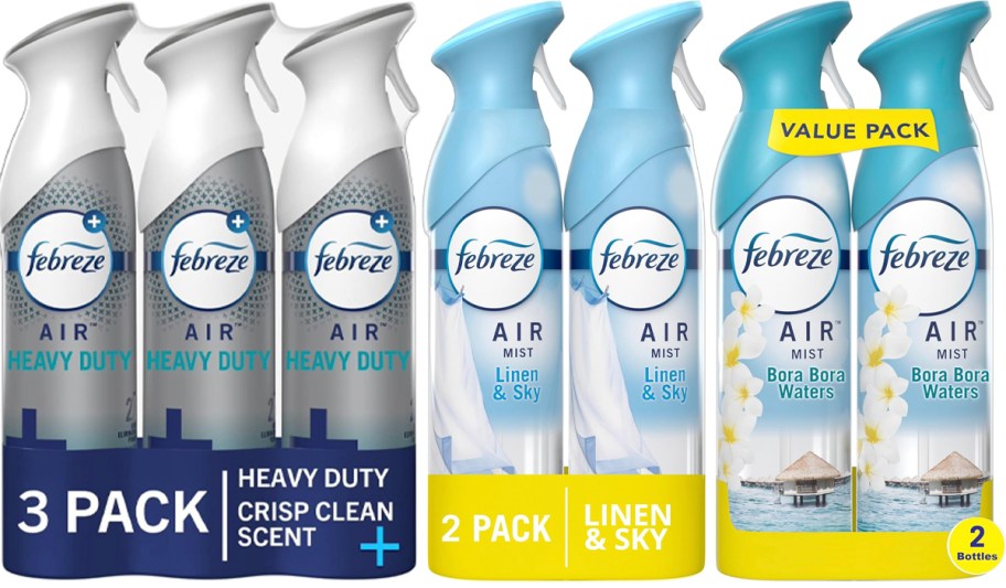 7 bottles of febreze air fresheners 