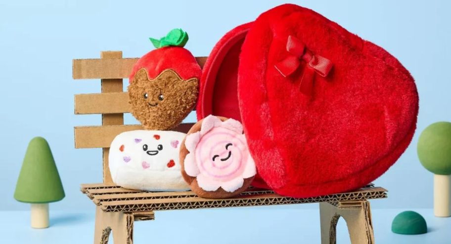 gigglescape heart box with sweets inside 