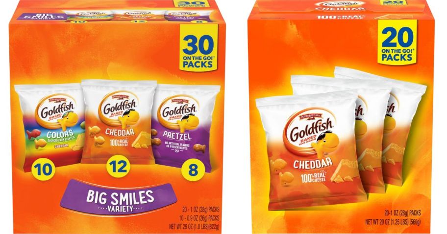 two goldfish multipack boxes