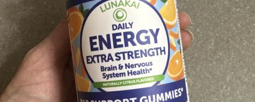 hand holding Lunakai B12 Gummy Vitamins 60-Count