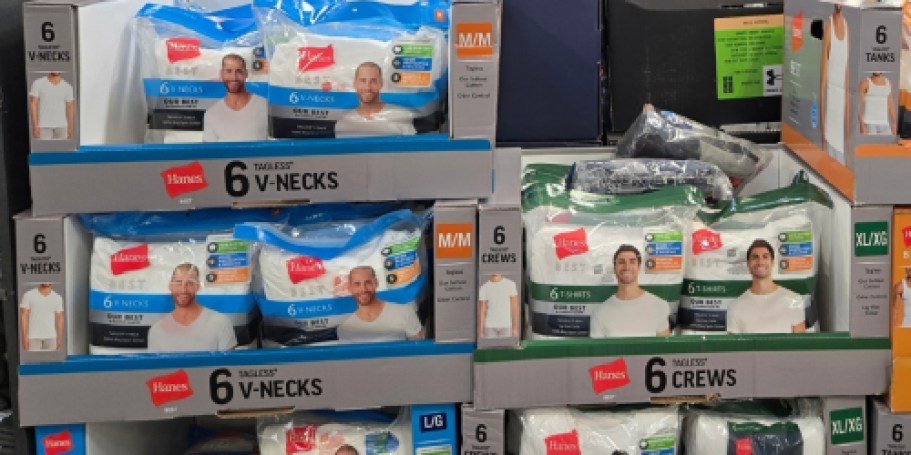 Score Instant Savings on Hanes Men’s Tees, Boxer Briefs & More at Sam’s Club