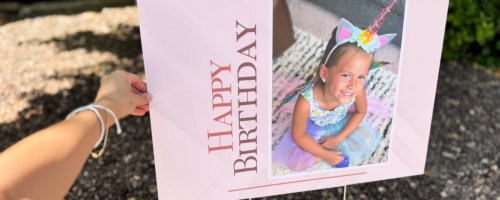 happy birthday yard sign