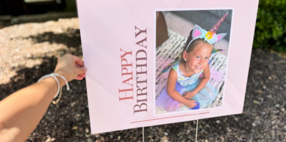 Walgreens Custom Yard Signs Just $12 + Free Same-Day Pickup (See Our Clever Decor Hack!)