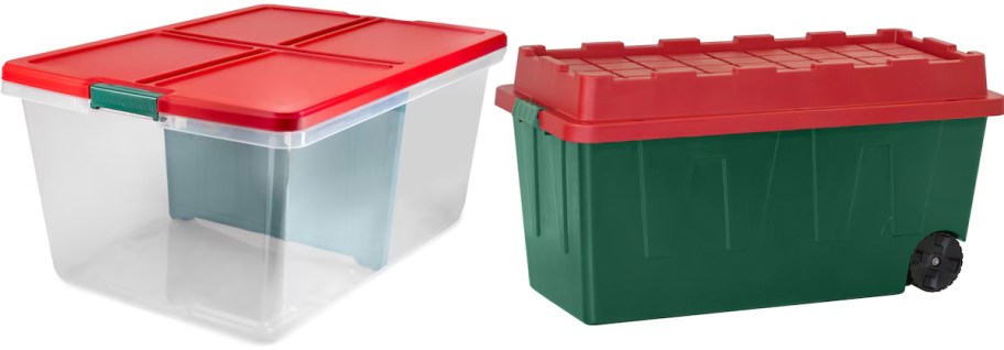 clear and green totes 