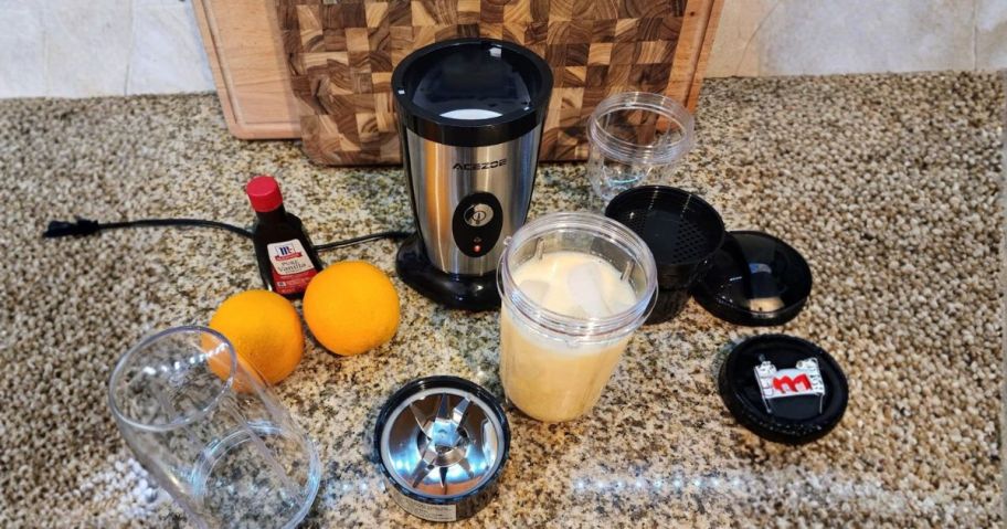Personal Blender on counter in kitchen