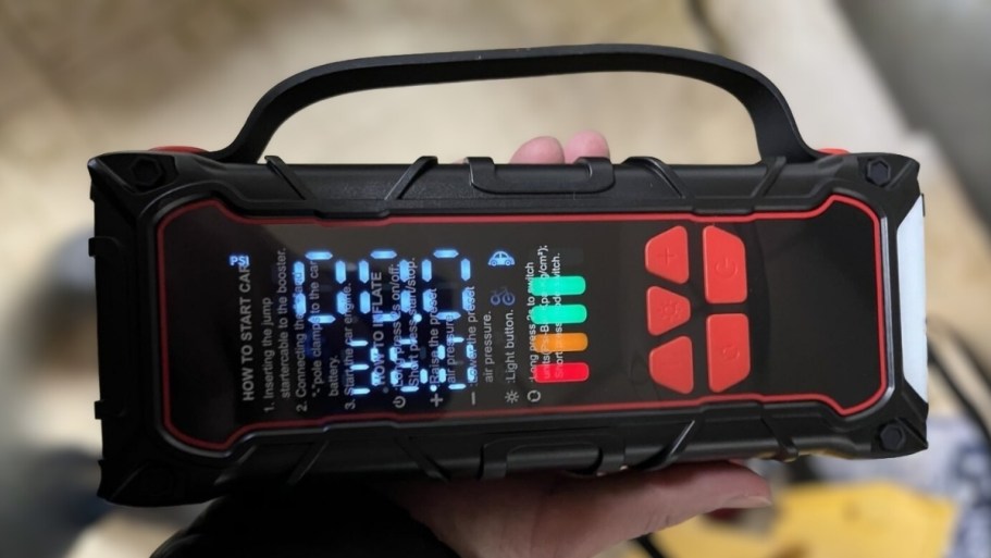 3-in-1 Car Jump Starter, Tire Inflator, & Flashlight $27.49 Shipped for Prime Members