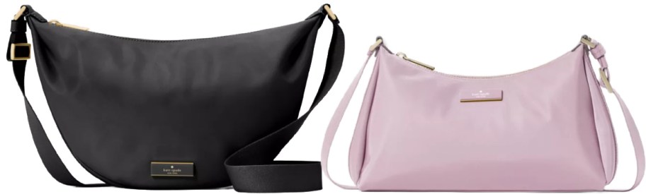Two Kate Spade bags in black and pink