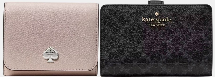 pink kate spade l zip wallet and kate spade Flower Medium Bifold Wallet