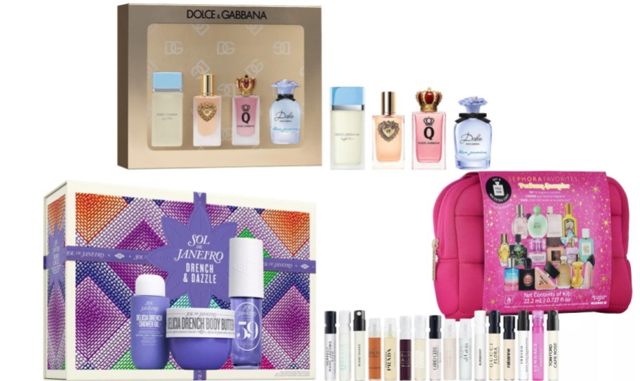 Three various gift sets from Sephora Kohl's.