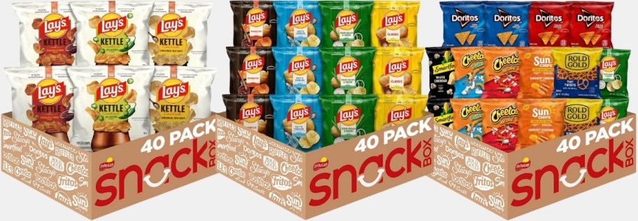 3 different frito lay 40 count variety packs