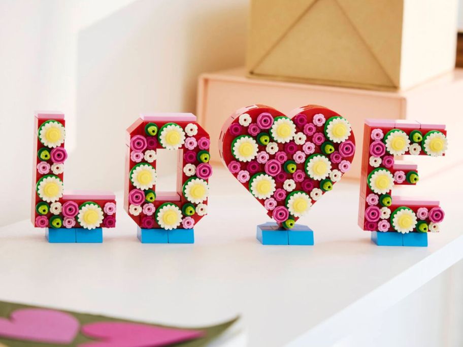 LEGO Love Letters on table