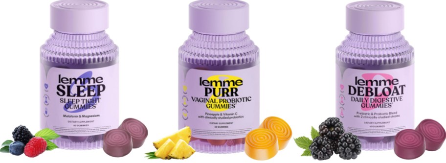 three bottles of lemme gummies
