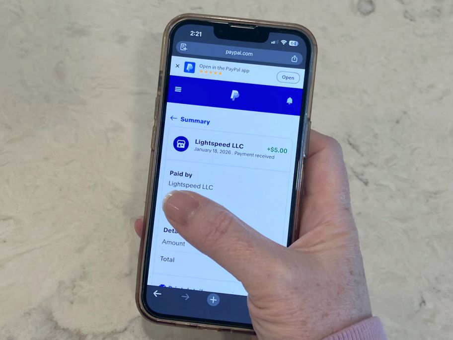 checing PayPal balance on an iphone