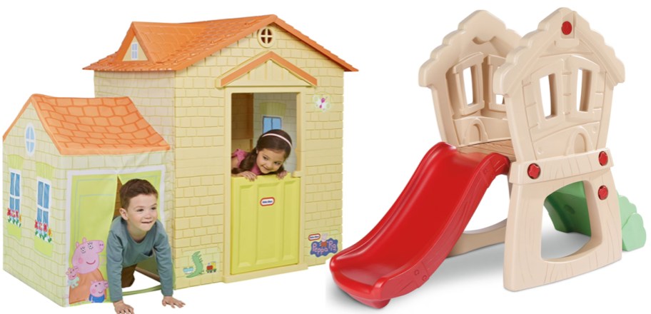 peppa pig playhouse and slide climbing toy