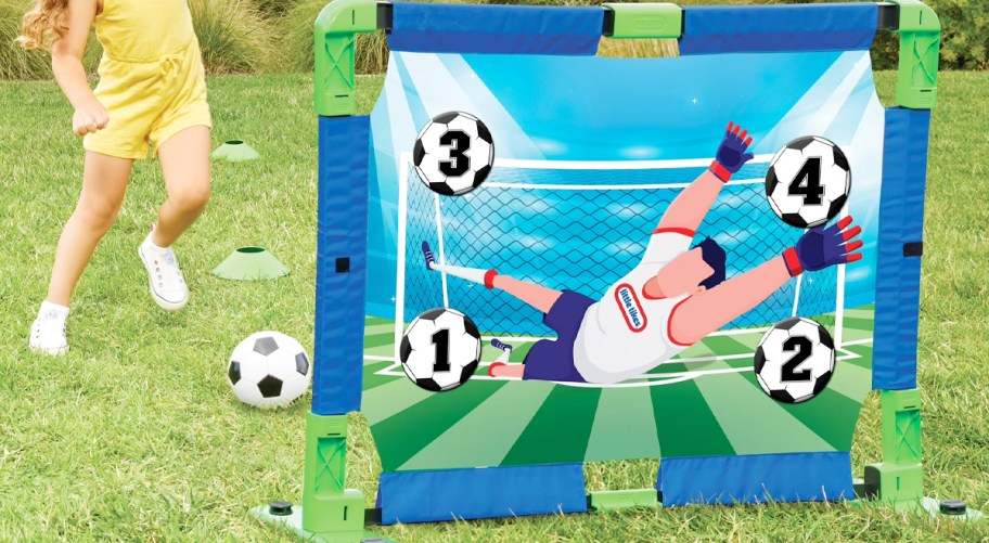 girl playing soccer
