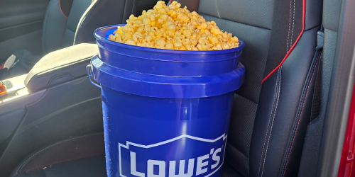 Bring ANY Bucket to Cinemark & Get It Filled With Popcorn for $5 (+ Lowe’s Bonus Offer)
