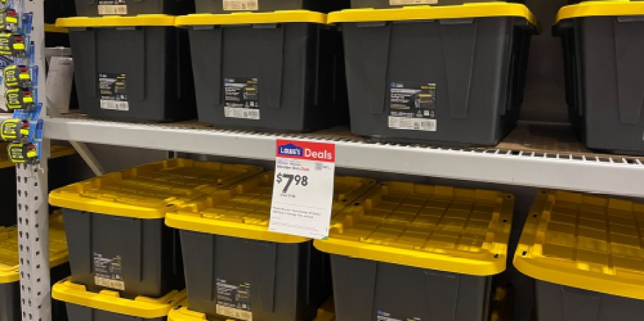 Large 27-Gallon Storage Tote Only $7.98 for Lowe’s Rewards Members
