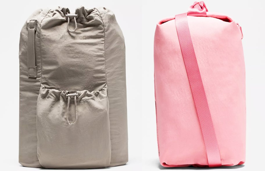 brown and pink lululemon backpacks