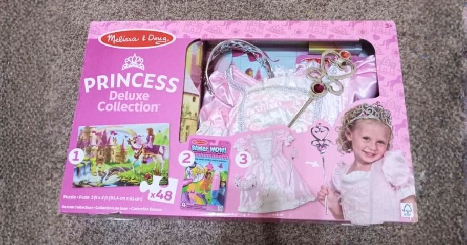 Melissa & Doug Princess 3-in-1 Deluxe Collection Themed Gift Set box