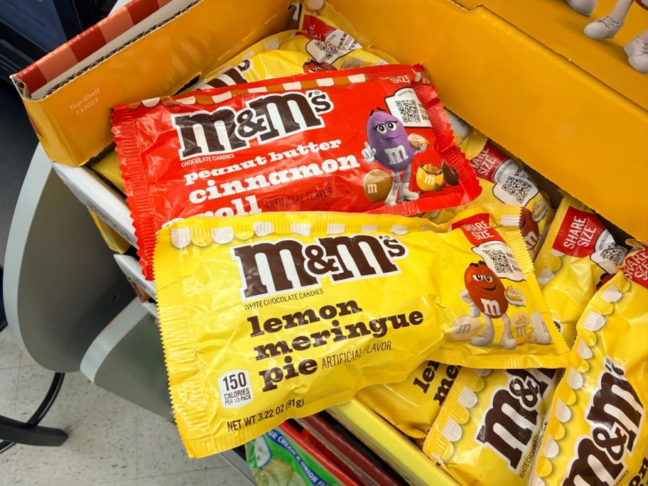 bags of bake shop flavored M&Ms