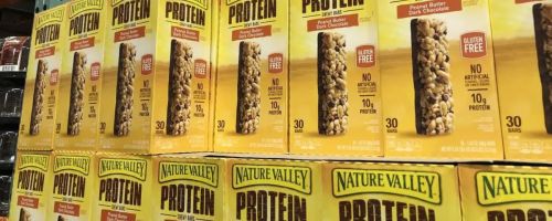 Nature Valley Peanut Butter Dark Chocolate Protein Chewy Bars 30-Count boxes in store