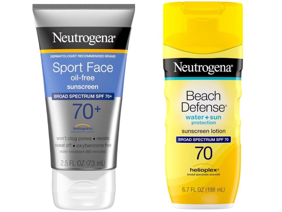 two neutrogena sunscreens