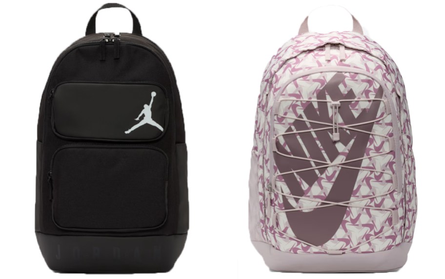 black and purple nike backpacks